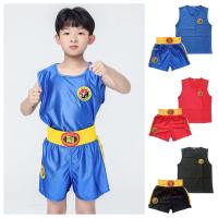Pantalones cortos de Muay Thai para hombres, mujeres y niños, camiseta MMA, ropa de Kungfu Wushu, artes marciales, Sanda, Rashguard, pantalones de boxeo, uniforme Sanda - details 5