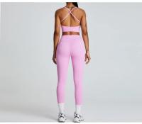 Traje de Yoga cómodo y Sensual para mujer, ropa deportiva transpirable de secado rápido para correr al aire libre, ciclismo y Fitness - details 15