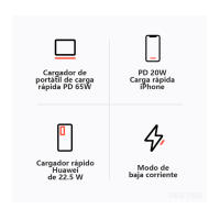 PowerBank(batería externa) 30000mAh PD65W PD3.0 + QC3.0 carga rápida tipo C*1 + USB*2 adecuado para portátiles - details 1