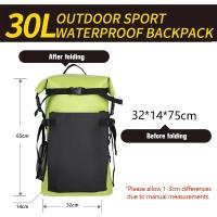 Bolsa impermeable de 30L para comida seca, camping, senderismo, natación, rafting, kayak, bolsa de rafting al aire libre - details 2