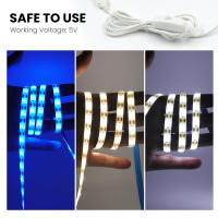 Tira de luces LED para decoración del hogar, cinta de iluminación de fondo de TV, lámpara de 1- 5m, CC de 5V, USB, Blanco cálido, 2835 - details 3