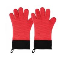 Suministros de Bar de cocina, guantes de horno de doble capa, guantes flexibles antiescaldantes para hornear, manoplas de horno de silicona resistentes al calor para cocinar - details 10