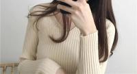 Suéter Sexy ajustado con cuello en V para mujer Manga larga de punto con parte inferior suave - details 14