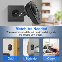 Timbre de Puerta Inalámbrico Elecpow Resistente al Agua para Exteriores Belleza Inteligente para el Hogar con Luz LED y Alarma de Seguridad para Ancianos y Emergencias - details 2