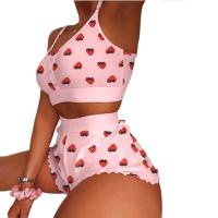 Conjunto de Pijama y Pantalones Cortos para Mujer Ropa Interior Sexy con Estampado Multiple - details 0