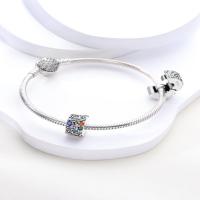 Abalorios de plata 100% auténtica con huellas de pata, joyería fina de cumpleaños para mujer, pulsera de 3mm, regalo con piedra de circón principal - details 39