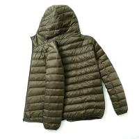 Chaqueta con capucha de plumón de pato ultraligera para hombre, chaqueta cálida de plumas de pato blanco, ropa de calle para hombre, otoño e invierno - details 2