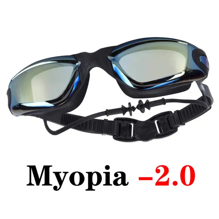 Gafas de natación para miopía para adultos, lentes profesionales para piscina, antivaho, ópticas, impermeables, dioptrías - 1