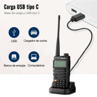 Radio de Paseo Retevis RA685 Carga USB Tipo C Alcance de 1KM-3KM No Impermeable Banda Doble UHF VHF - details 8