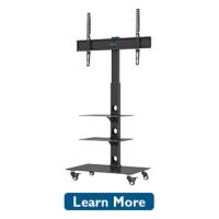 Soporte TV Ruedas para Pantallas de Plasma/LCD/LED de 30-70 Pulgadas hasta 40 kg, Soporte TV Suelo con 6 Ajustes de Altura Ajustable de Vidrio Templado de 2 Niveles, MAX VESA 600x400 mm - details 18