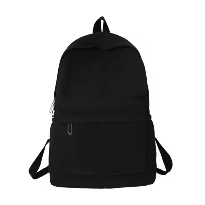 Mochila escolar impermeable para mujeres, mochila escolar de gran capacidad, cremallera suave, color sólido, mochila casual para - 1