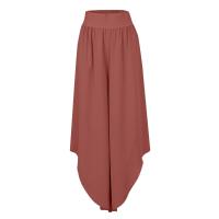 Ropa casual hippie de yoga de cintura alta de pierna ancha, pantalones para correr de mujer Palazzo bohemio de playa, gasa coreana - details 7
