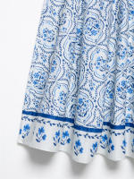 Falda Casual Chic Vintage OUWU Estampado Plisado Cremallera Lateral Moda Primavera Verano Vacaciones - details 4