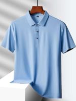 Campamento de verano para hombres, M-5XL, camiseta de manga corta de secado rápido, palo de golf elástico de seda helada transpirable, morado, 18 colores - details 14