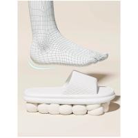 Zapatillas de casa de Color sólido para hombre y mujer, chanclas de baño antideslizantes de EVA, sandalias ligeras concisas, zapatos para parejas, verano - details 4