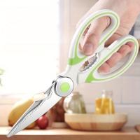 Tijeras de cocina de acero inoxidable, tijeras para alimentos, tijeras resistentes para huesos de pollo, tijeras versátiles y afiladas para carne, tijeras para el hogar, 1 ud. - details 0