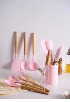 Juego de Utensilios de Cocina de Silicona Resistente y Antideslizante 11 Piezas Completas con Soporte de Acero Inoxidable Incluye Espatula y Cuchara de Almacenamiento - details 17
