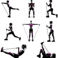 Bandas de resistencia con asas para hombre y mujer, equipo de entrenamiento de fuerza en casa,colores aleatorios - details 2