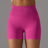 Pantalones cortos de yoga para mujer, pantalones cortos Fiess para correr, ciclismo, transpirables, cintura alta, entrenamiento, gimnasio, verano - details 29