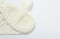 BUNO-Conjunto de 2 piezas fruncido de ganchillo de gato extraño para mujer, Tops irregulares con espalda descubierta y vendaje cruzado + faldas largas lisas, trajes de estilo playero para - details 23
