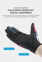 Guantes de ciclismo con estampado al por mayor, guantes de senderismo con dedos completos, guantes de invierno de malla de GEL para mujer - details 4