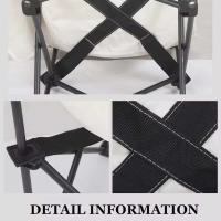 Bolsa de transporte para silla plegable con forma de luna elástica, respaldo lumbar para exteriores con bolsillos laterales, duradera y confiable - details 5