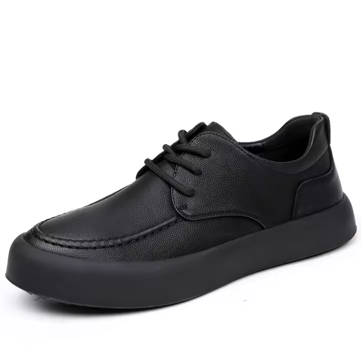 Zapatos de herramientas yuppie de moda transpirables y versátiles, zapatos casuales de suela blanda de cuero genuino para hombres - 1