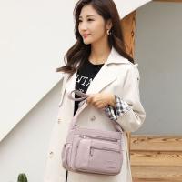 Bolso de hombro de nailon con múltiples bolsillos, bolso cruzado ligero de Color sólido a la moda, bolso portátil de estilo coreano con múltiples bolsillos con cremallera - details 9