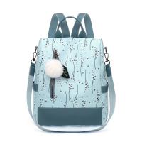 Mochila Con Estampado Floral Para Mujer, Bolsa De Viaje Informal, Con Bola De Pelo, De Gran Capacidad, Nueva - details 9