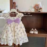 Vestidos de Princesa Ouwu para Niñas de 1 a 6 Años Vestido de Fiesta Diario sin Mangas con Estampado Floral y Volantes - details 1