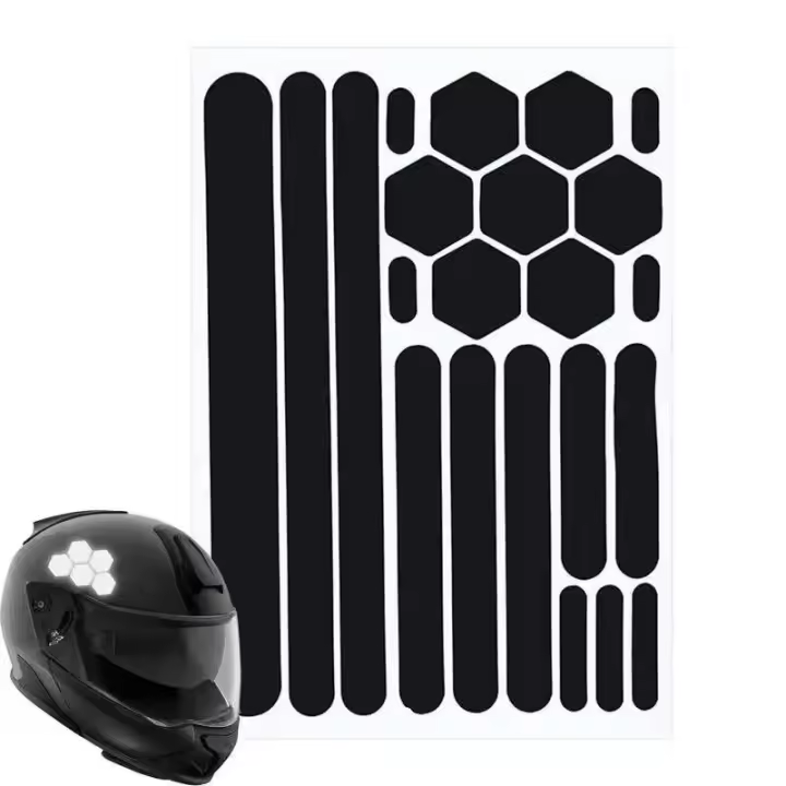 Pegatinas reflectantes cascos invisibles, cinta reflectante Simple eficaz para bicicletas y motos - 1