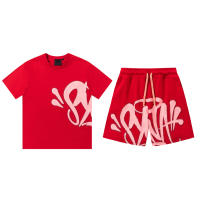 Syna World Drill Summer Tracksuits Conjunto de camiseta y pantalones cortos de hip hop para hombre - details 10