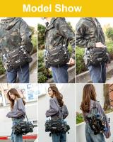 Bolso de cintura para acampar, bolso de hombro de nailon para exteriores, bolso cruzado de viaje, ciclismo, montar en b - details 3