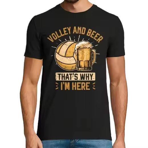 voleibol y cerveza de voleibol de playa Camisetas CERVEZA,Pack Regalo Camiseta Personalizada - 1