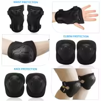 Juego de casco y almohadillas ajustables para niñosrodilleras para niñossillasprotectores de muñeca para Scooter - details 5