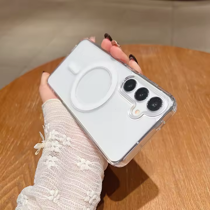 Funda magnética de acrílico transparente para Magsafe Samsung Protección de alta gama para S25 S24 S23 S22 S21 Fe Plus Ultra A16 A35 A56 A15 A35 A55 5g - 1