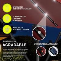 Parasol Excentrico de Sombrilla con 32 Luces LED Solar Giratorio 360º, Protección UV - details 25