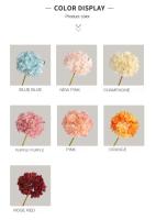 Ramo de hortensias de tela de seda DIY, paquete de flores artificiales Retro Vintage, decoración de boda de flores falsas - details 4