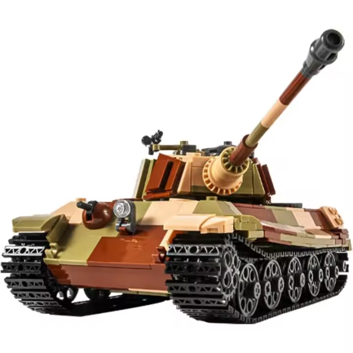 Set de Bloques de Construcción de Tanque de Ejército Modelo Histórico de Tanque de la Segunda Guerra con Figuras de Soldado Regalo Perfecto para Niño y Adulto - 1