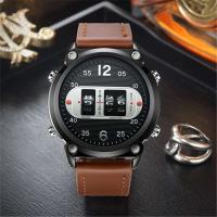 Reloj de Cuarzo Automático de Lujo Diseño Único Correa de Cuero Deportivo Militar Simple - details 2