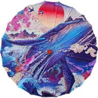 Paraguas de Bambú de Seda Hecho a Mano Arte Clásico de Baile Japonés Flor de Cercero para Bodas, Fiestas, Fotos - details 17