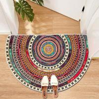 Alfombra Interior Semicircular Boho Absorbente y Antideslizante para Dormitorio - details 0
