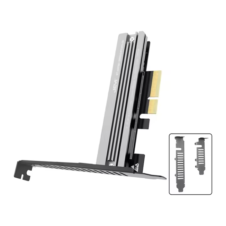 JEYI-adaptador PCIe M.2 con disipador de calor grueso, tarjeta adaptadora M.2 SSD NVMe PCIe M.2, 64Gbps NVME NVMe PCIe - 1