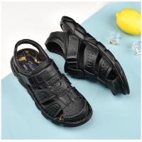 Zapatos Informales De Piel Auténtica Para Hombre, Sandalias Clásicas De Alta Calidad, Zapatillas Transpirables Para Caminar Al Aire Libre, Ideales Para El Verano - details 29