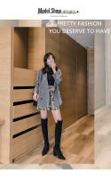 Botas de rodilla tacones altos no tubo nuevo otoño e invierno gamuza botas de tacón grueso pequeñas botas altas - details 8