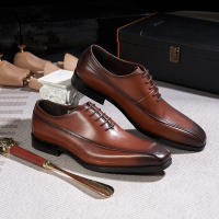 Zapatos Oxford de negocios casuales de alta gama para hombre, de cuero vacuno de primera capa. - details 6