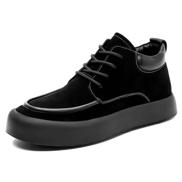 Nuevas botas de piel de oveja, zapatos Chelsea de gamuza, marca de diseño de moda rusa de bajo precio para hombres - 1