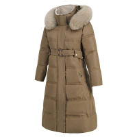 Chaqueta Larga de Invierno con Capucha y Plumón Acolchado para Mujer, PLUMÍFERO - details 8