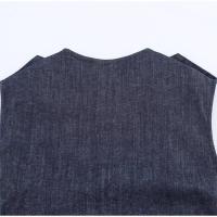 Cinturón de Denim Largo OUWU Vestido Elegante sin Mangas con Cintura Ancha - details 2