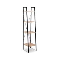 Piso de Metal Estante de Cocina Estante de Almacenamiento de Organizador Multifuncional para Libros Plantas con 5 Estantes Metal + MDF 60x27,5x160CM SSTR0023 - details 7